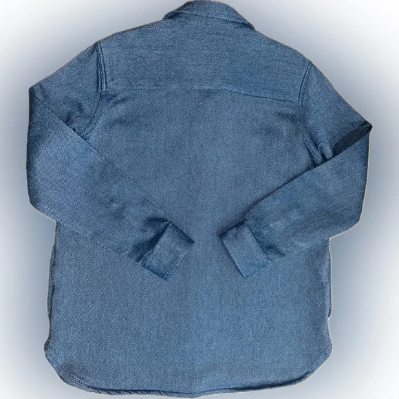 NWT Carhartt SZ M (8-10) blue shacket 2 breast pockets & 2 side pockets/bust 46” - Picture 7 of 8